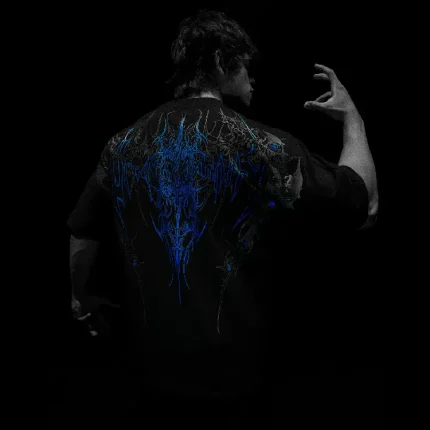 Breathedivinity Bone Splitter Oversized Moonlight Blue T Shirt 3.webp