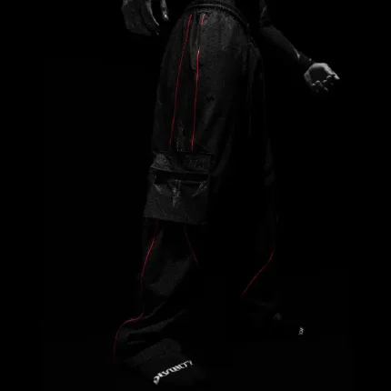 Breathedivinity Excalibur Uncuffed Cargo Sweatpants Black 4.webp