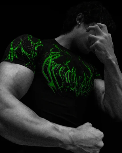 Void Tech™ Corrupted Short sleeve Compression NEON GREEN.webp